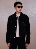 Louis Vuitton Embroidered Leather Label Denim Jacket