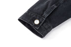Louis Vuitton Embroidered Leather Label Denim Jacket