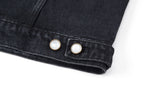 Louis Vuitton Embroidered Leather Label Denim Jacket