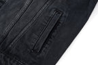 Louis Vuitton Embroidered Leather Label Denim Jacket