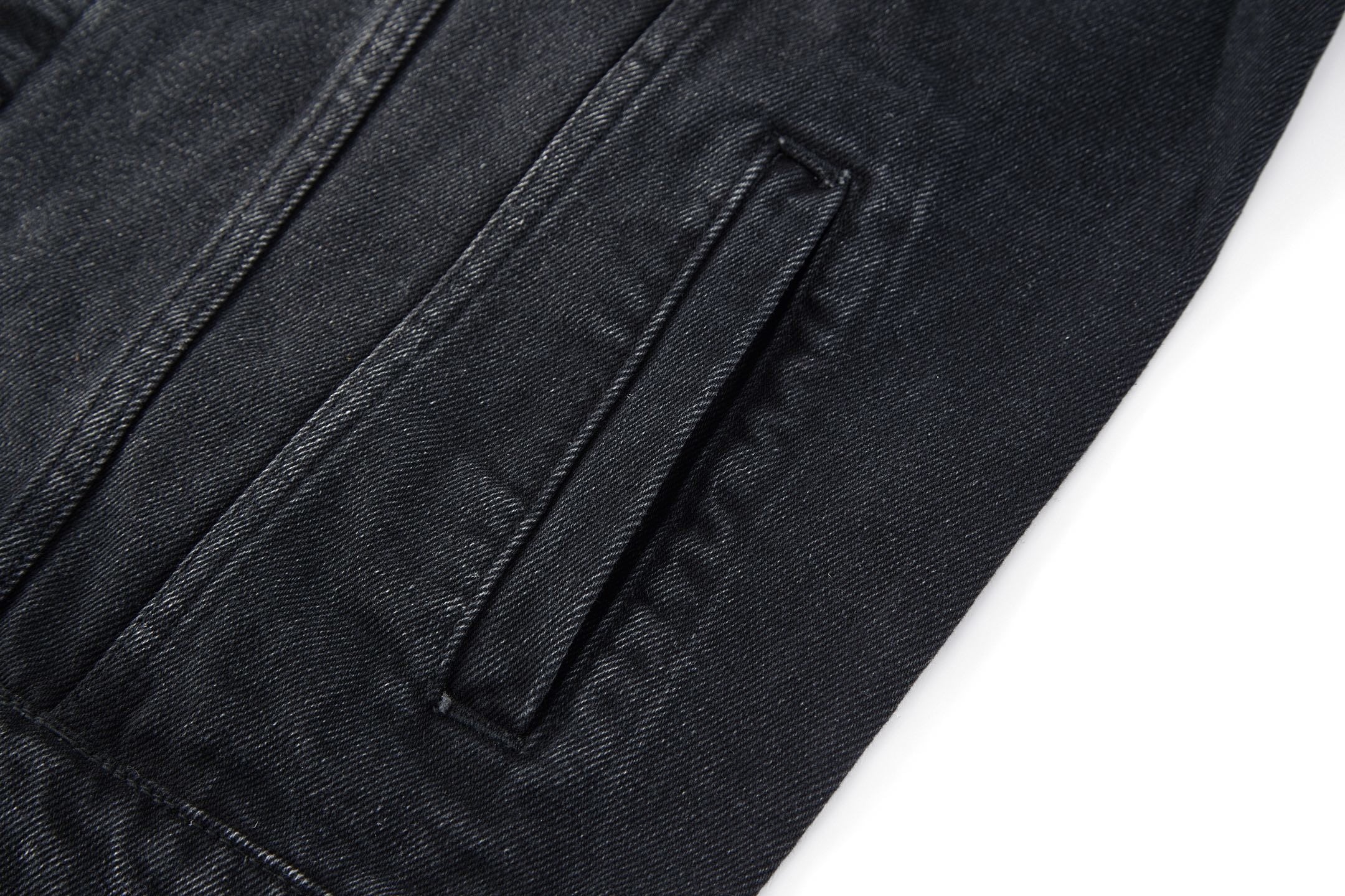 Louis Vuitton Embroidered Leather Label Denim Jacket