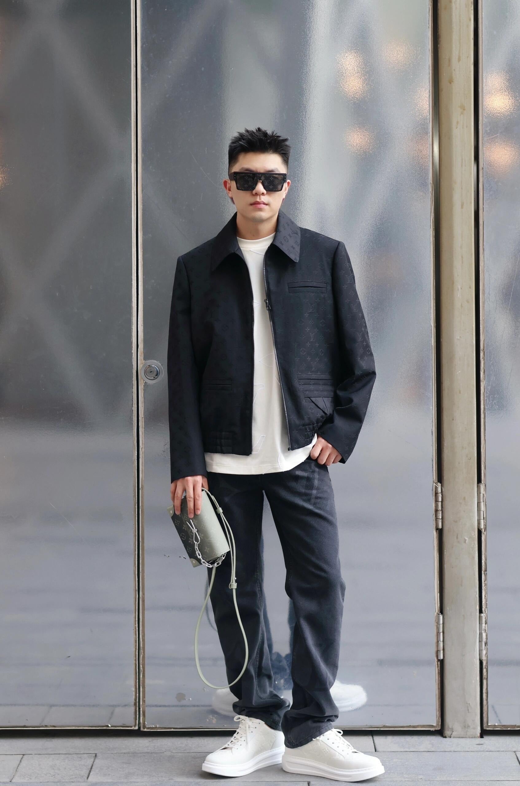 Louis Vuitton Jacquard Cotton Wool Belted Jacket