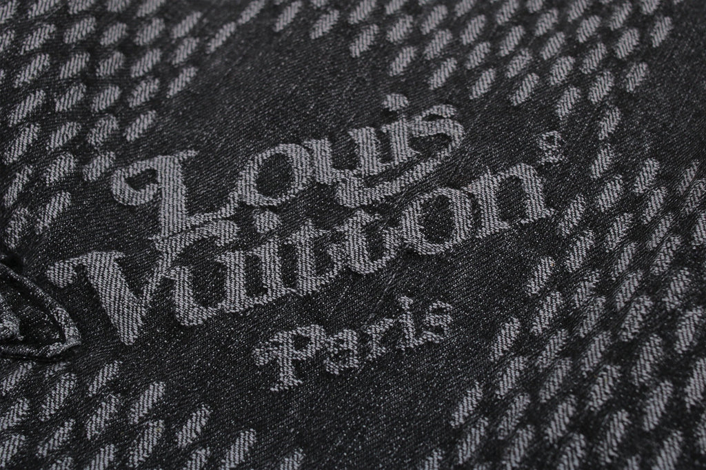 Louis Vuitton Checkered Monogram Print Patchwork Denim Jacket
