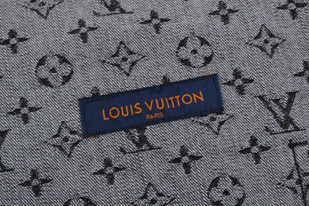 Louis Vuitton Checkered Monogram Print Patchwork Denim Jacket