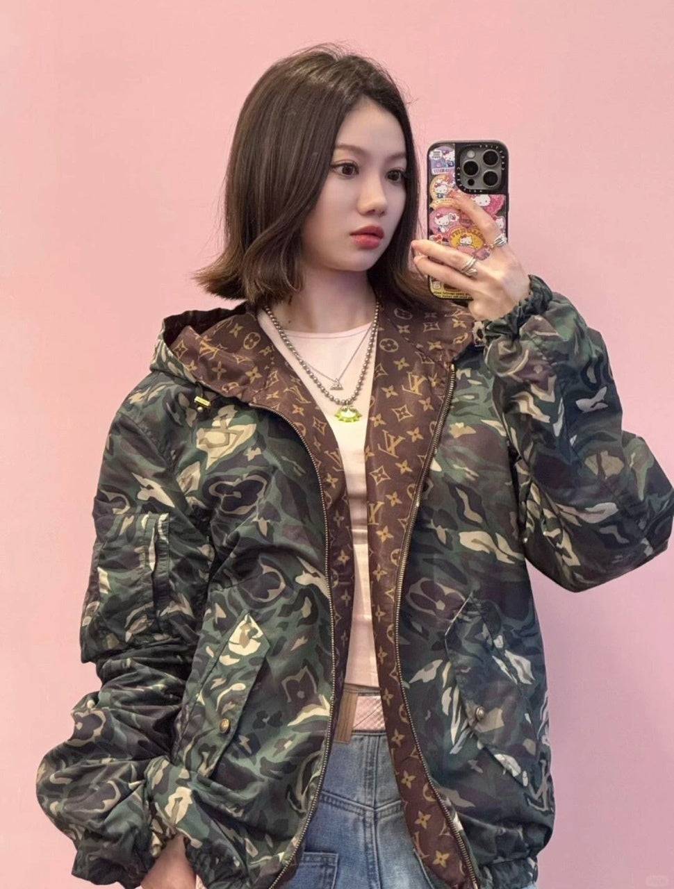 Louis Vuitton Camouflage Monogram Double-sided Windbreaker