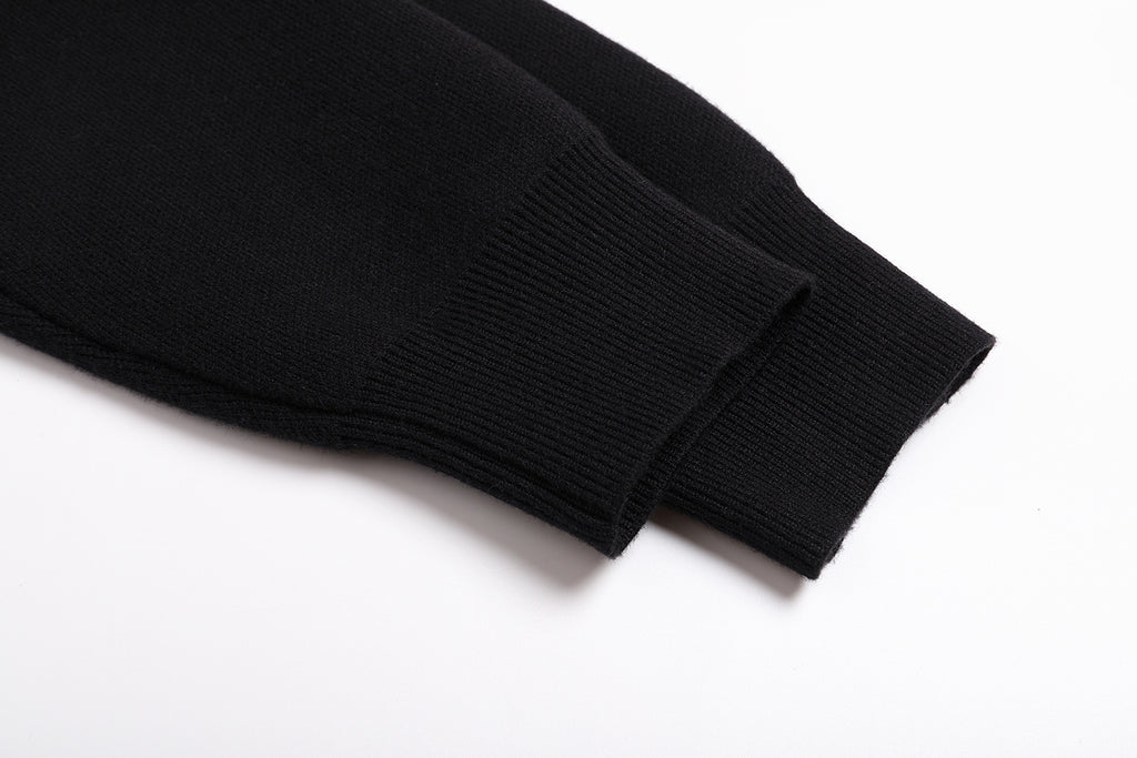Louis Vuitton Leather Knitted Belted Jacket
