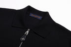 Louis Vuitton Leather Knitted Belted Jacket