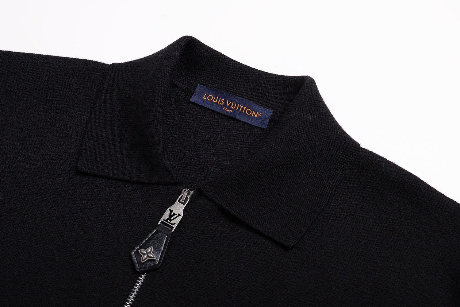 Louis Vuitton Leather Knitted Belted Jacket