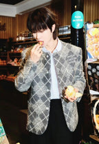 Louis Vuitton Coarse Woolen Woven Plaid Jacket