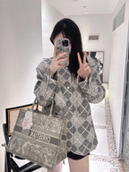 Louis Vuitton Coarse Woolen Woven Plaid Jacket