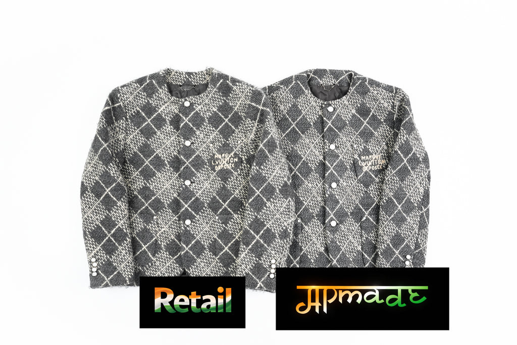Louis Vuitton Coarse Woolen Woven Plaid Jacket