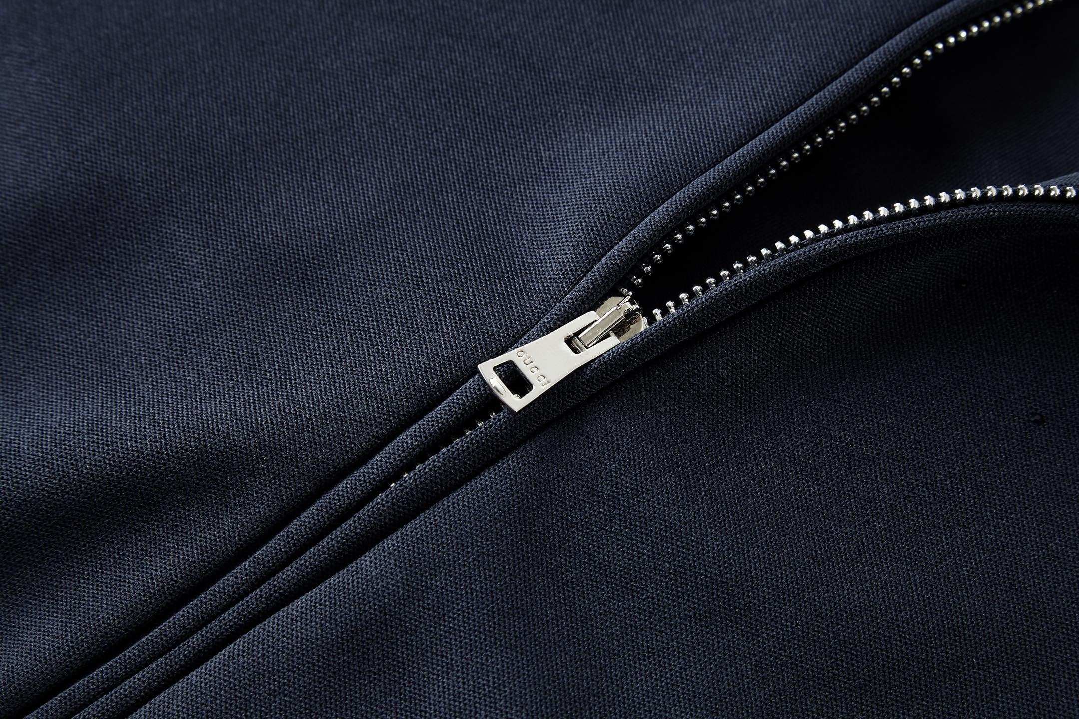 Gucci Rhinestone Zipper Turtleneck Jacket