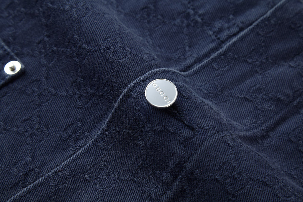 Gucci Jacquard All-over Print Denim Jacket