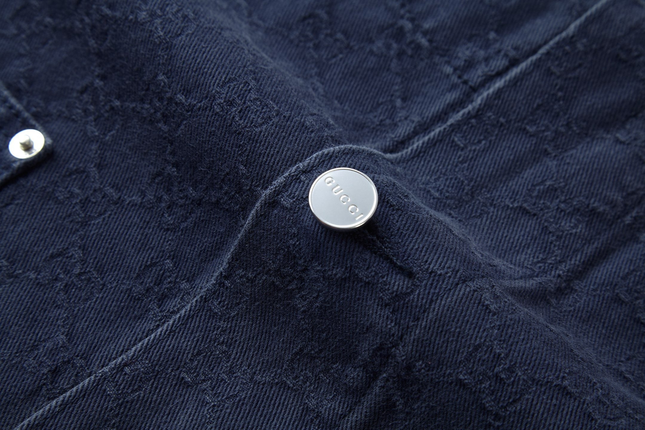 Gucci Jacquard All-over Print Denim Jacket