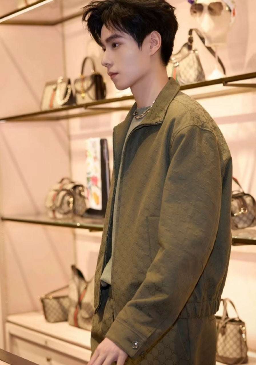 Gucci Lettering Forest Green Jacket