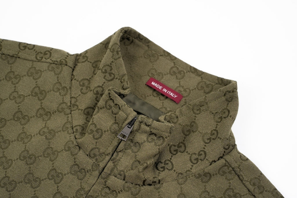 Gucci Lettering Forest Green Jacket