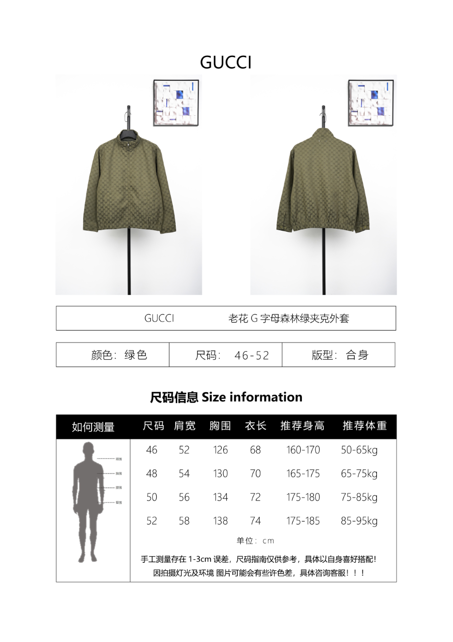 Gucci Lettering Forest Green Jacket
