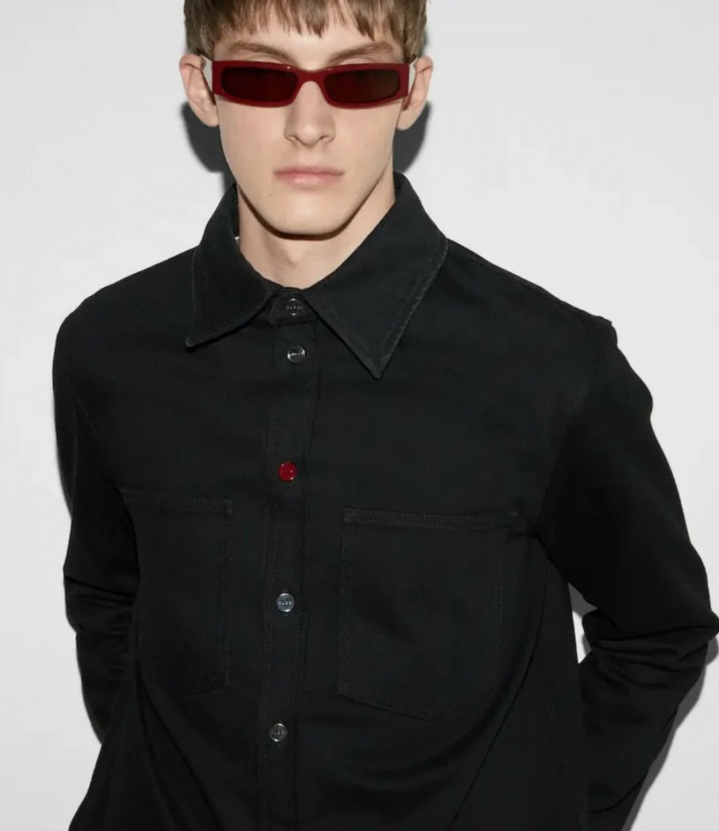 Gucci Letter Rhinestone Long Sleeve Shirt