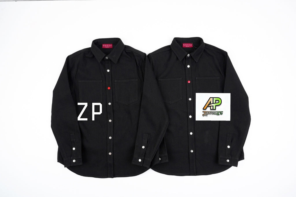 Gucci Letter Rhinestone Long Sleeve Shirt