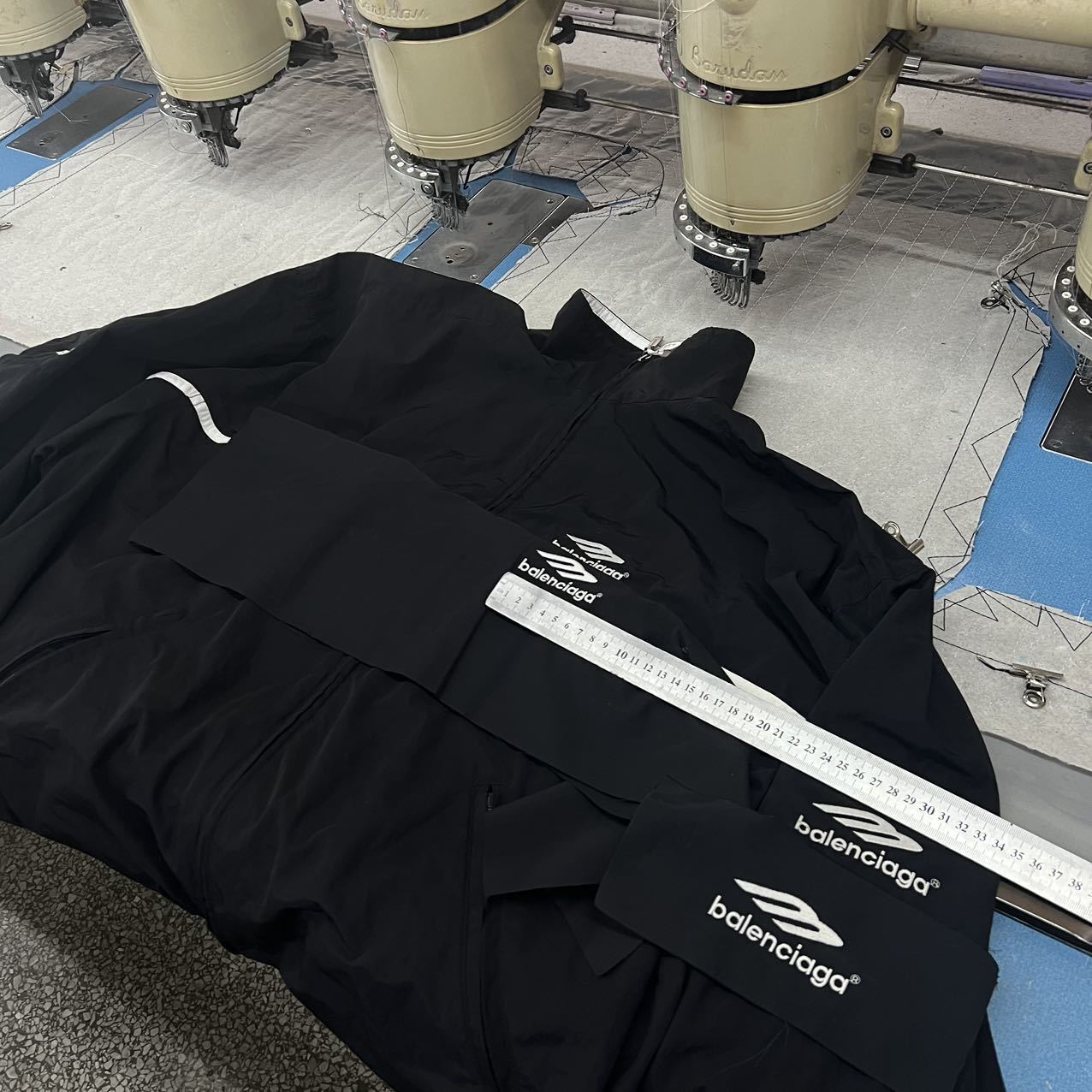Balenciaga Paris Black and White Striped Jacket