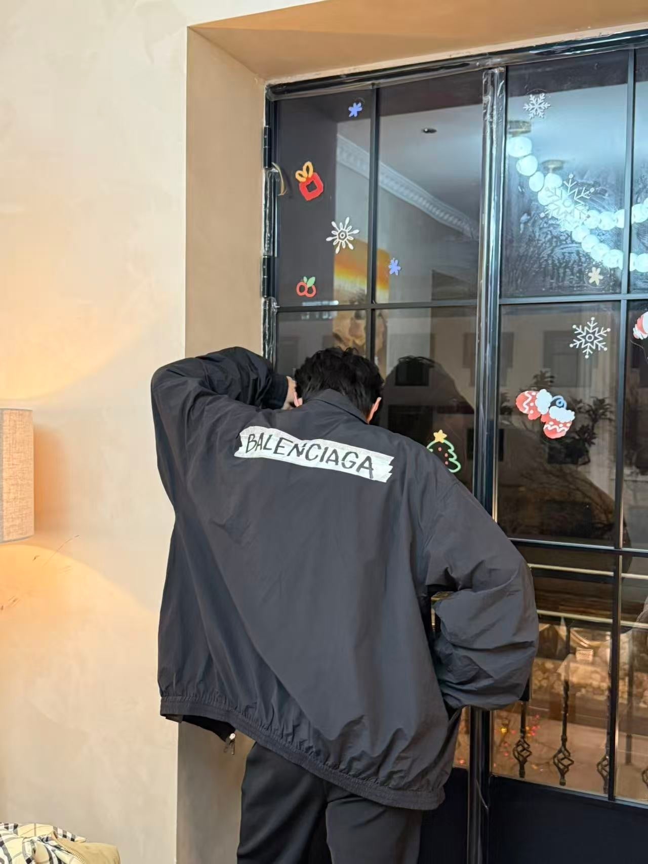 Balenciaga 26SS Cotton Blend Printed Jacket