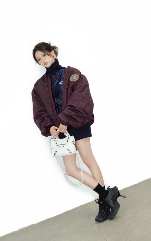 Balenciaga Manchester United Lion Badge Flight Jacket
