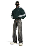 Balenciaga Five-Bar Polar Fleece Jacket Green