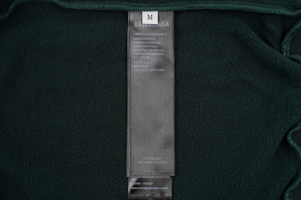 Balenciaga Five-Bar Polar Fleece Jacket Green