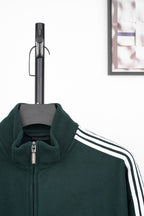 Balenciaga Five-Bar Polar Fleece Jacket Green