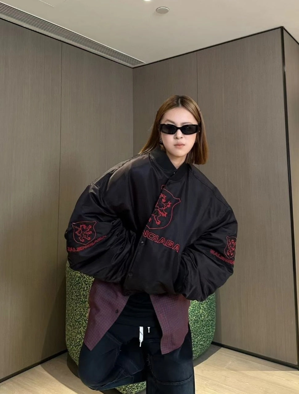 Balenciaga Manchester United Logo Padded Jacket