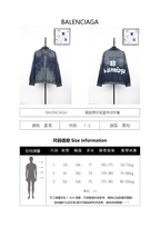 Balenciaga Blue Denim Jacket with Silver Tape Print