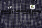 Balenciaga Purple Plaid Zipper Hooded Jacket