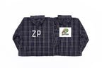 Balenciaga Purple Plaid Zipper Hooded Jacket