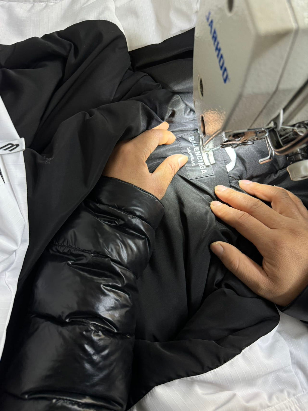 Balenciaga Color-Blocked Jacket Black Green White
