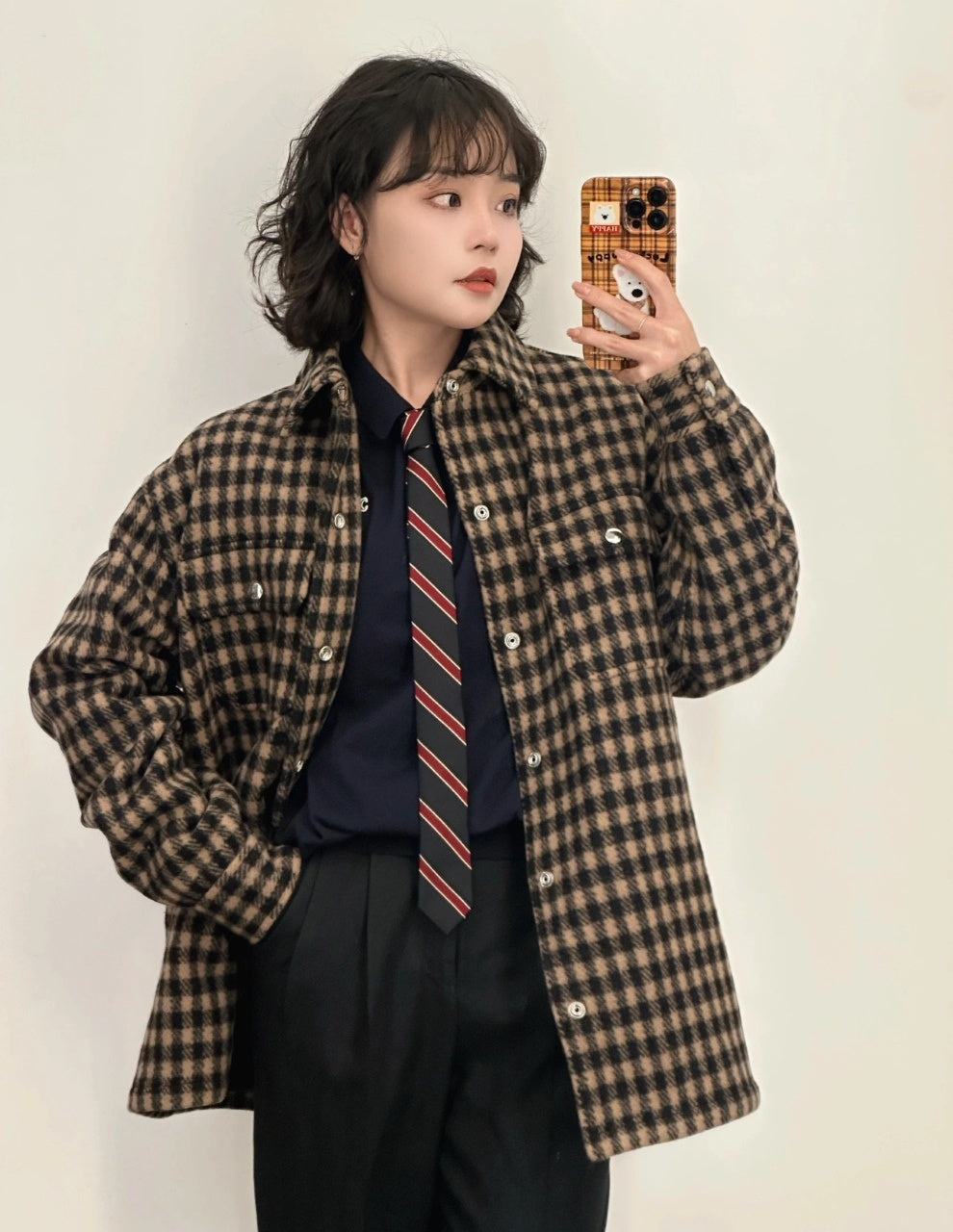 Celine Plaid Wool Jacket