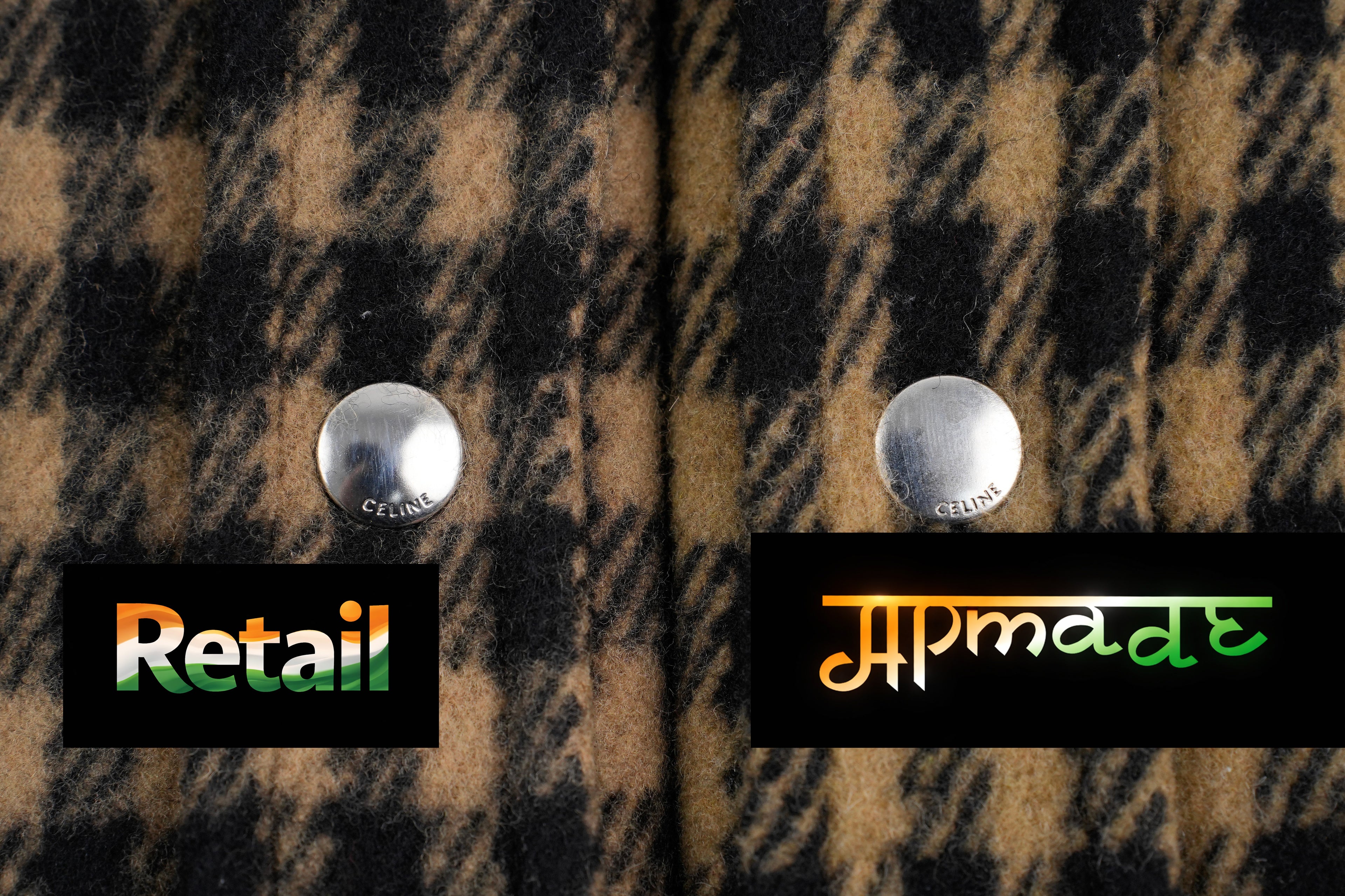 Celine Plaid Wool Jacket