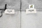 Celine Grey Embroidered Zip Hoodie