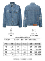 Loewe Laser Burnished Leather Logo Denim Jacket