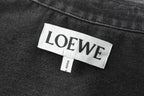 Loewe Laser Burnished Leather Logo Denim Jacket
