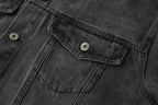 Loewe Laser Burnished Leather Logo Denim Jacket
