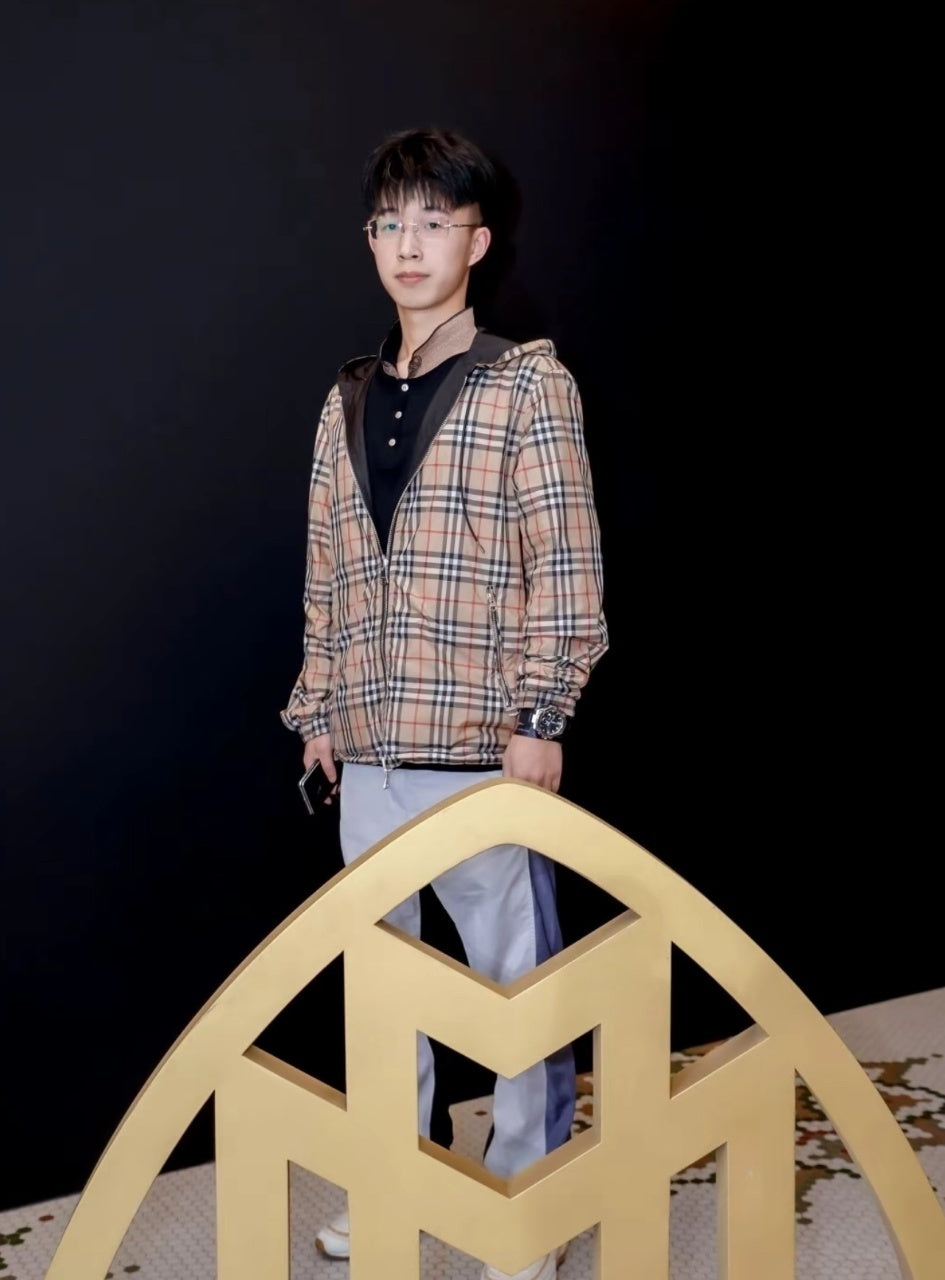 Burberry Plaid Reversible Hooded Jacket Zipper