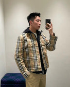 Burberry Double-Pocket Plaid Jacket