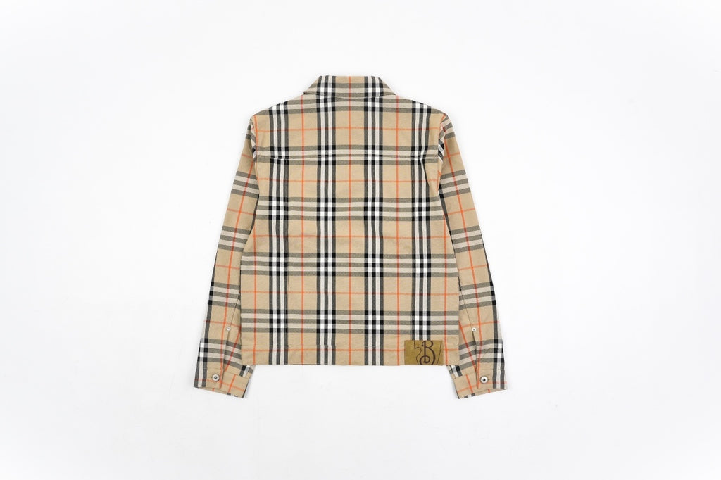 Burberry Double-Pocket Plaid Jacket