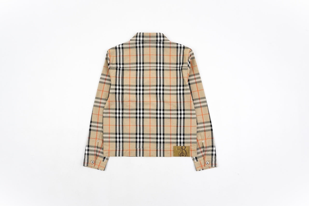 Burberry Double-Pocket Plaid Jacket
