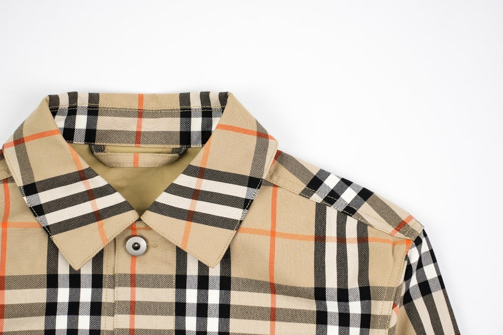Burberry Double-Pocket Plaid Jacket