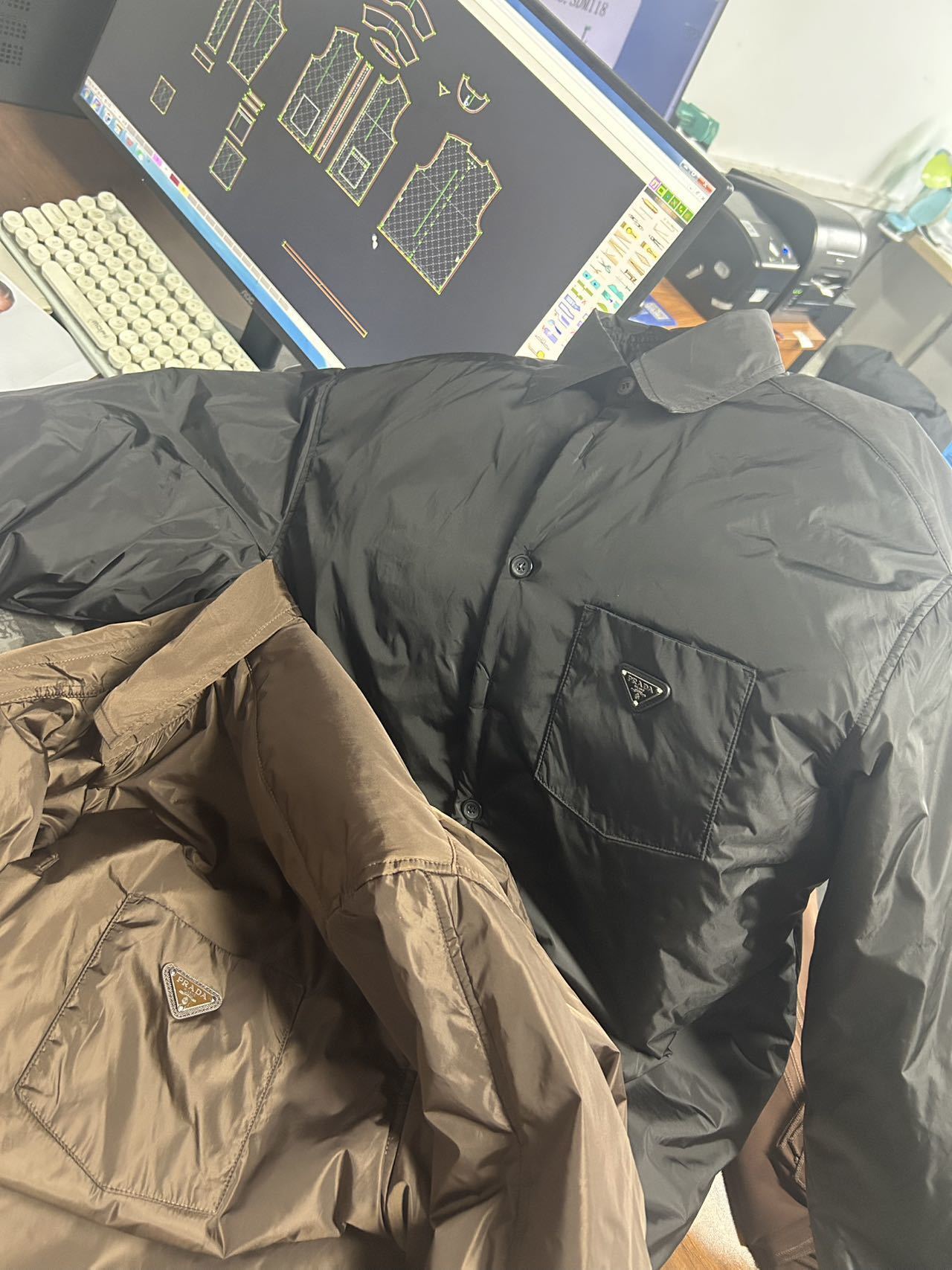 Prada Recycled Nylon Pad Thin Cotton Jacket