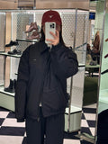 Prada Embroidered Logo Zip-Up Cotton Jacket