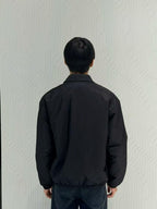 Prada Embroidered Logo Zip-Up Cotton Jacket