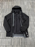 Prada Hooded Stand Collar Fabric Two-Piece Jacket