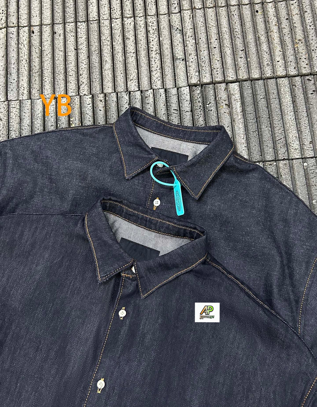 Prada Collared Loose Long-Sleeved Denim Jacket